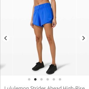 Lululemon strides ahead high rise short 4”